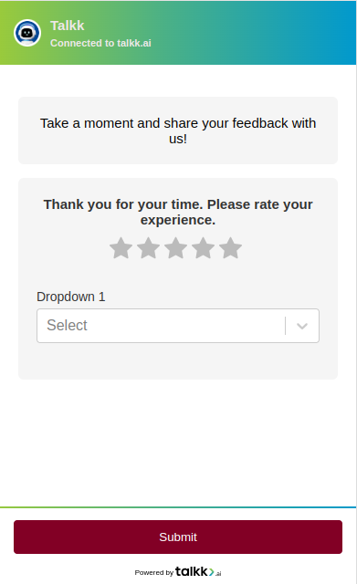 Sample Postchat Form
